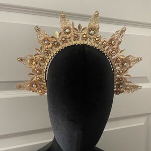 Gold Goddess Mermaid Festival Rave crown